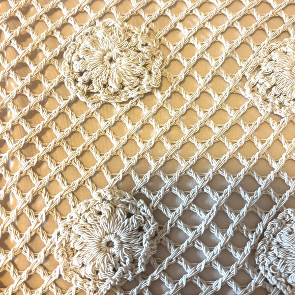 Zara cream sand boho crochet knit short sleeves long dress limited edition NWT - Picture 5 of 14